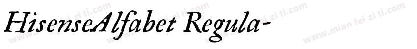 HisenseAlfabet Regula字体转换